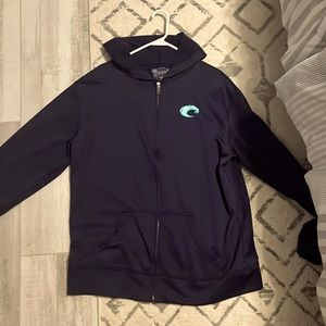 Navy blue Costa full zip lightweight sweatshirt/jacket